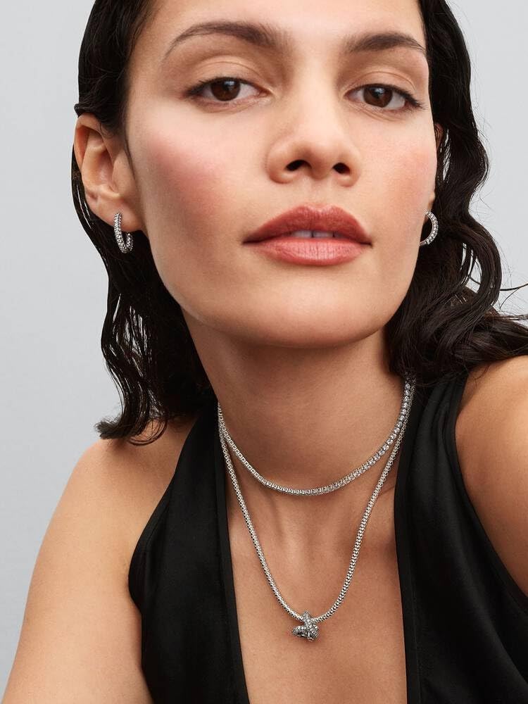 PANDORA Tennis Choker Necklace, 15.7" - Tennis Mindset