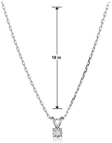 The Diamond Channel Certified LAB GROWN 0.25-4.00ct Diamond Necklace for Women, 14 Karat Solid Gold 4-Prong Necklace, Gold Diamond Necklace For Women(16 + 2 Inch Extender) - Tennis Mindset