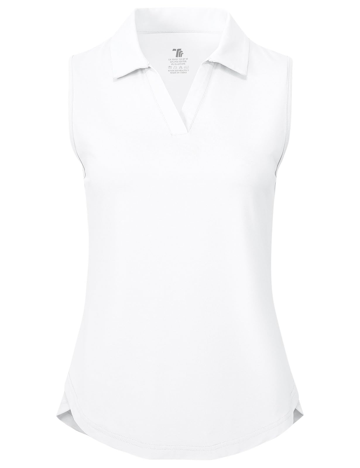 BGOWATU Women's Sleeveless Golf Polo Shirts Collared V Neck Tennis Tank Tops UPF 50+ Quick Dry Lightweight