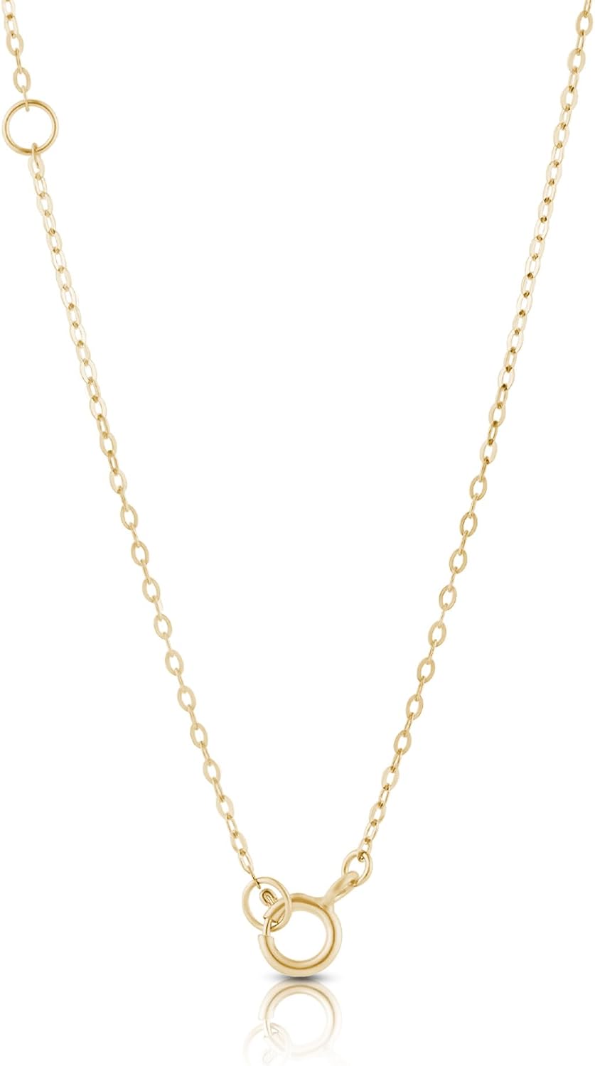 Amazon Essentials IGI Certified 0.25 Carat Solitaire Lab Grown Diamond Pendant Necklace in Solid White 14K Gold, Adjustable 16" Chain with 2" Extender, Jewelry for Women - Tennis Mindset