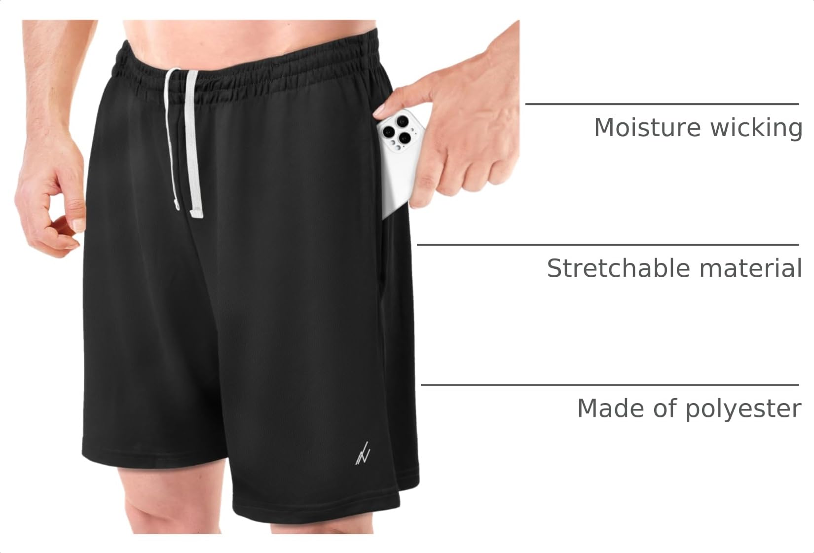 Breathable Mesh Mens Athletic Shorts Loose-Fit Quick Dry Running Gym Shorts - Tennis Mindset