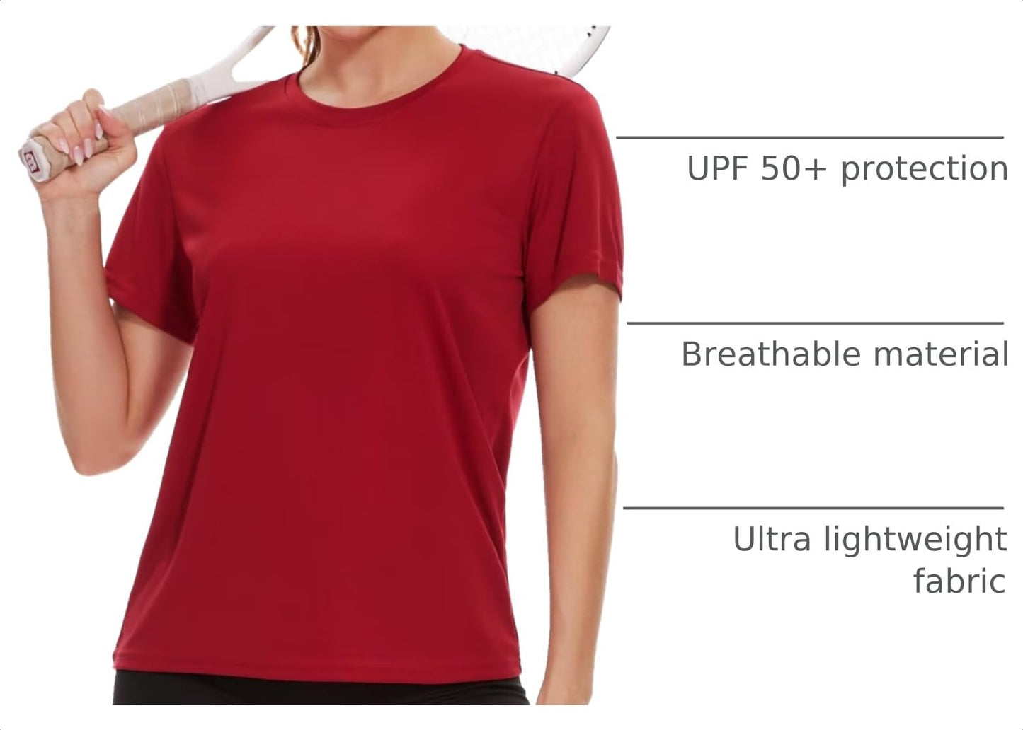 6 Pack Workout Tops for Women Short Sleeve Athletic Quick Dry T Shirts