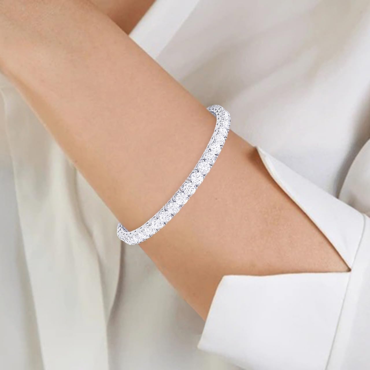 Houston Diamond District 3 to 22 CT Mined Natural Diamond Tennis Bracelet