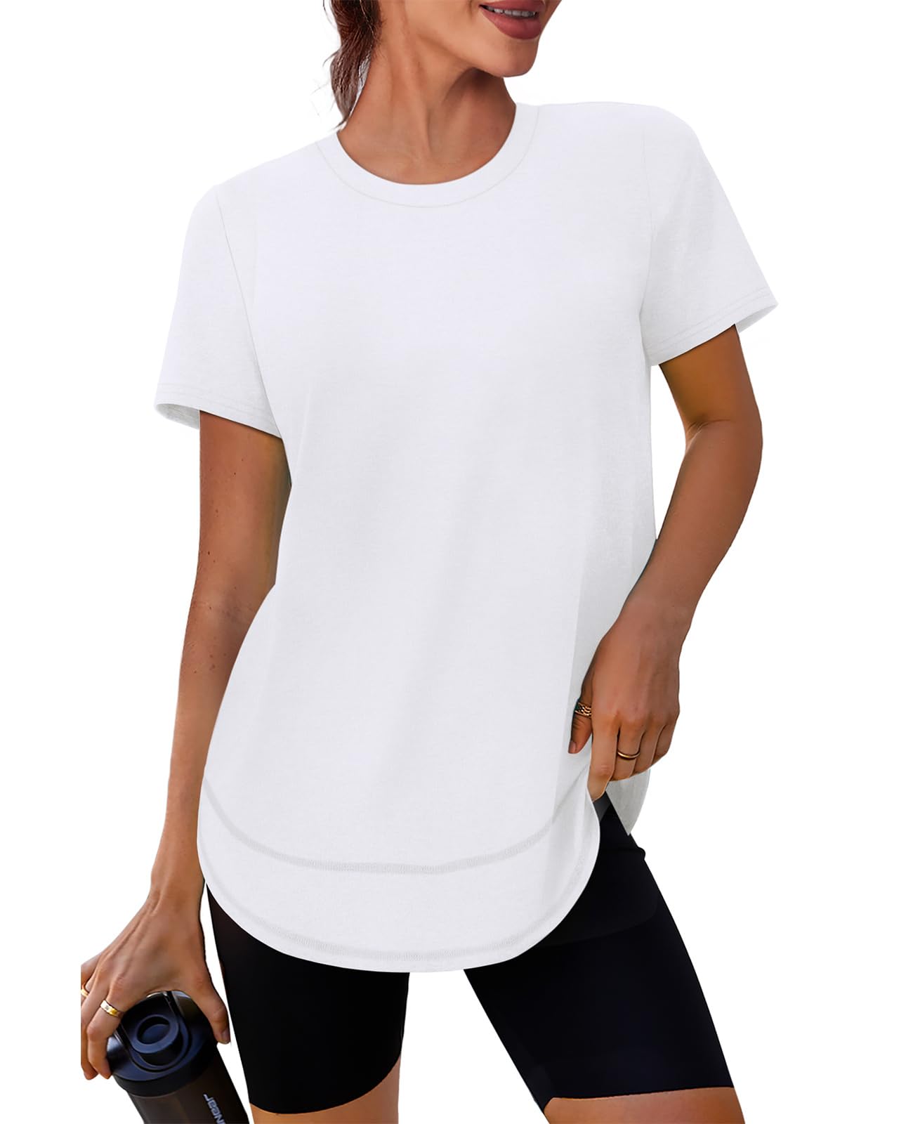 XIEERDUO Womens Workout Tops Short Sleeve Shirts Sun Protection UPF 50+ Quick Dry Outfits for Hiking Running S-3XL