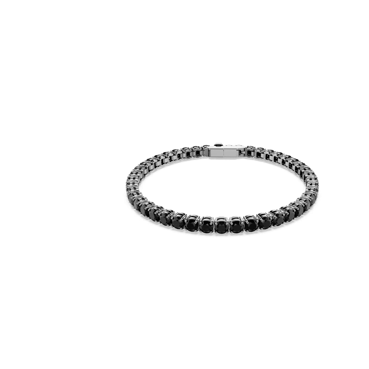 Swarovski Matrix Tennis Bracelet, Round Cut Crystals, Pink, Blue, Black, Clear, Rhodium, Gold-Tone and Rose Gold-Tone Finishes