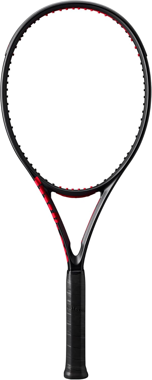 Wilson Clash 100 V3 Strung Adult Performance Tennis Racket - Grip Size 3-4 3/8", Strung with Sensation 16 Natural at Mid Range Tension - Tennis Mindset