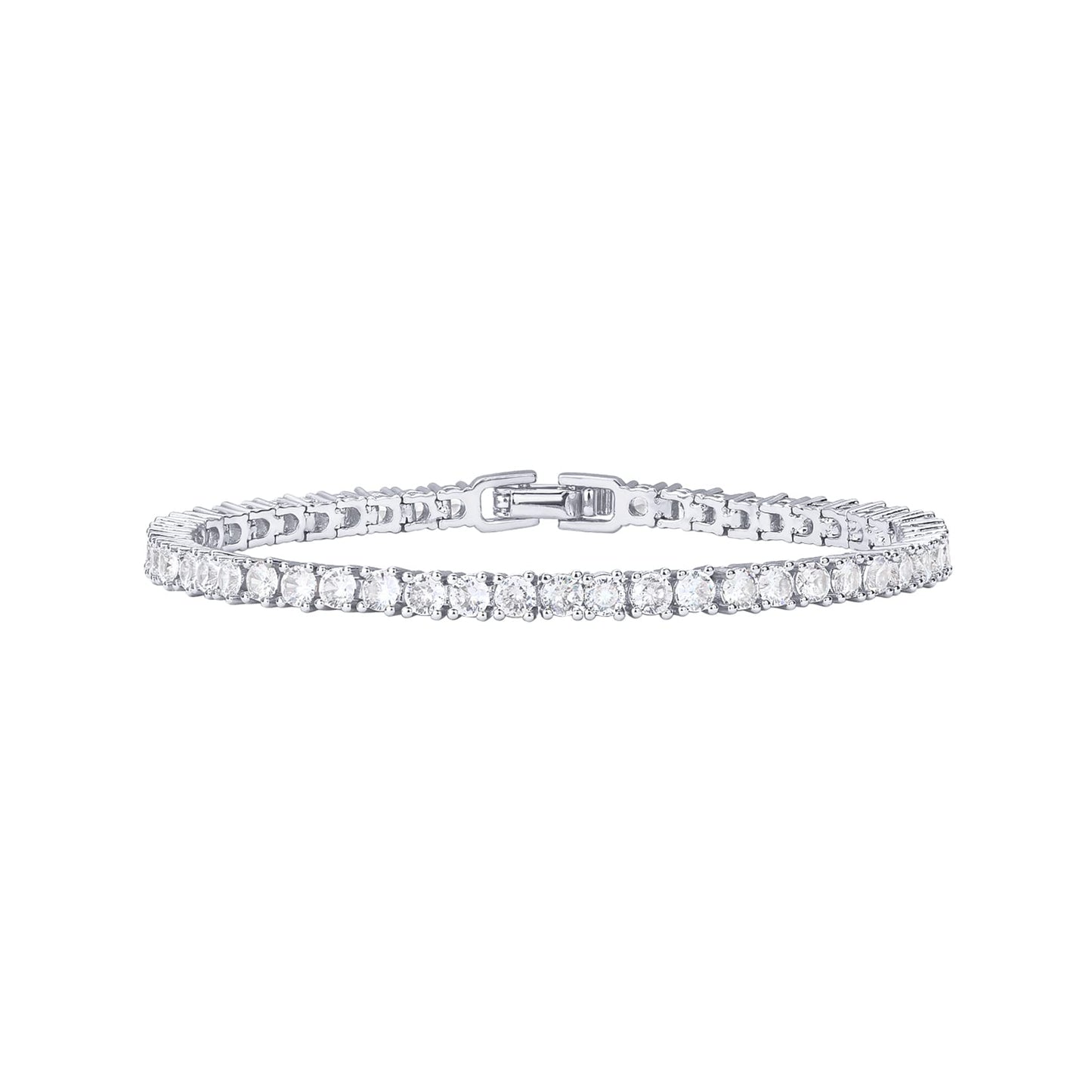 PAVOI 14K Gold Plated 3mm Cubic Zirconia Classic Tennis Bracelet | Gold Bracelets for Women