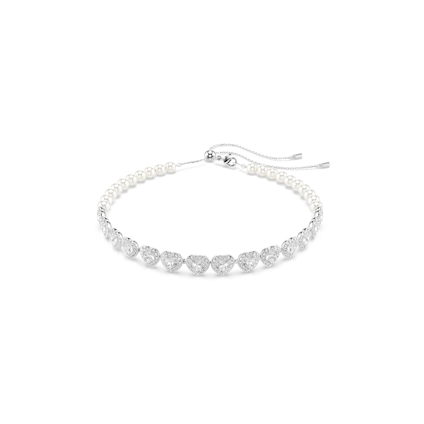 Swarovski Ariana Grande Collection, Clear Crystal & Pearls, Rhodium Finish, Necklaces, Earrings and Bracelets - Tennis Mindset