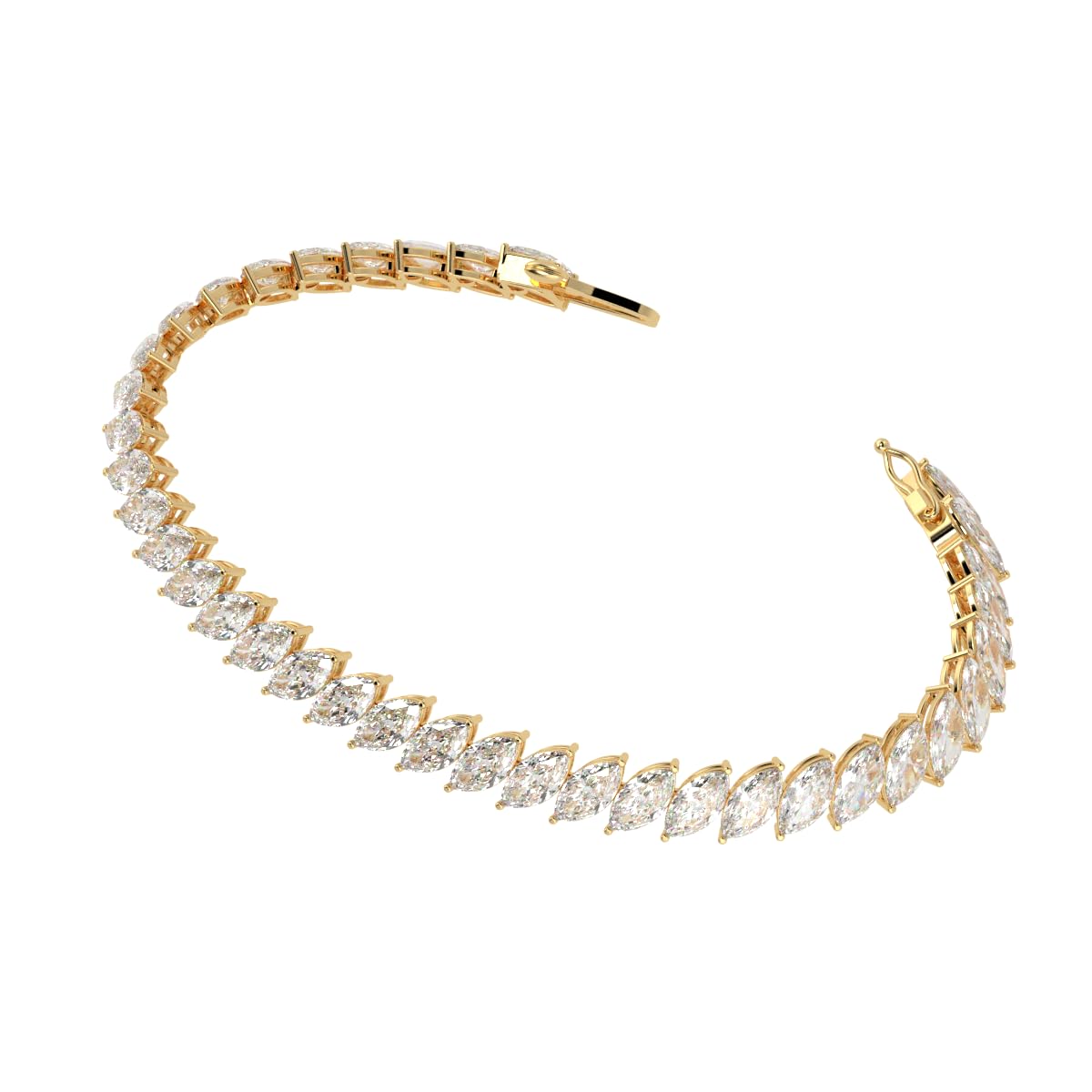 Houston Diamond District 2 to 28 CT Lab Grown Diamond Tennis Bracelet
