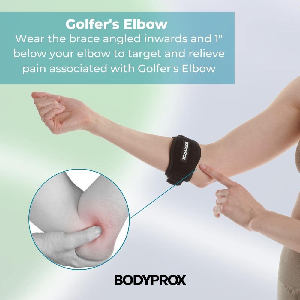 Bodyprox Elbow Brace 2 Pack for Tennis & Golfer's Elbow Pain Relief - Tennis Mindset