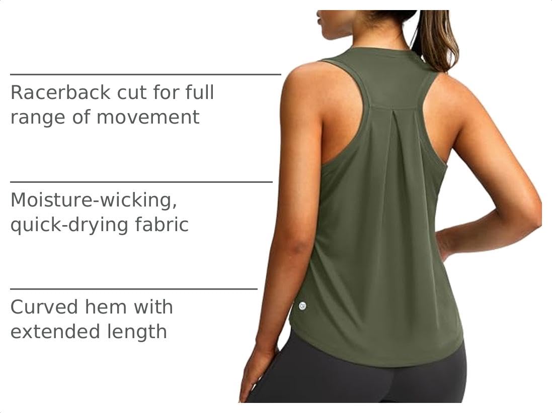 G Gradual Women's Workout Tops Racerback Athletic Tank Tops
