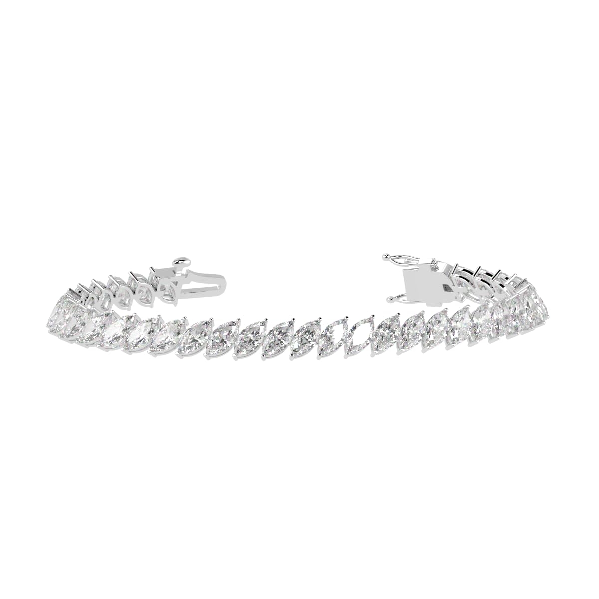 Houston Diamond District 2 to 28 CT Lab Grown Diamond Tennis Bracelet