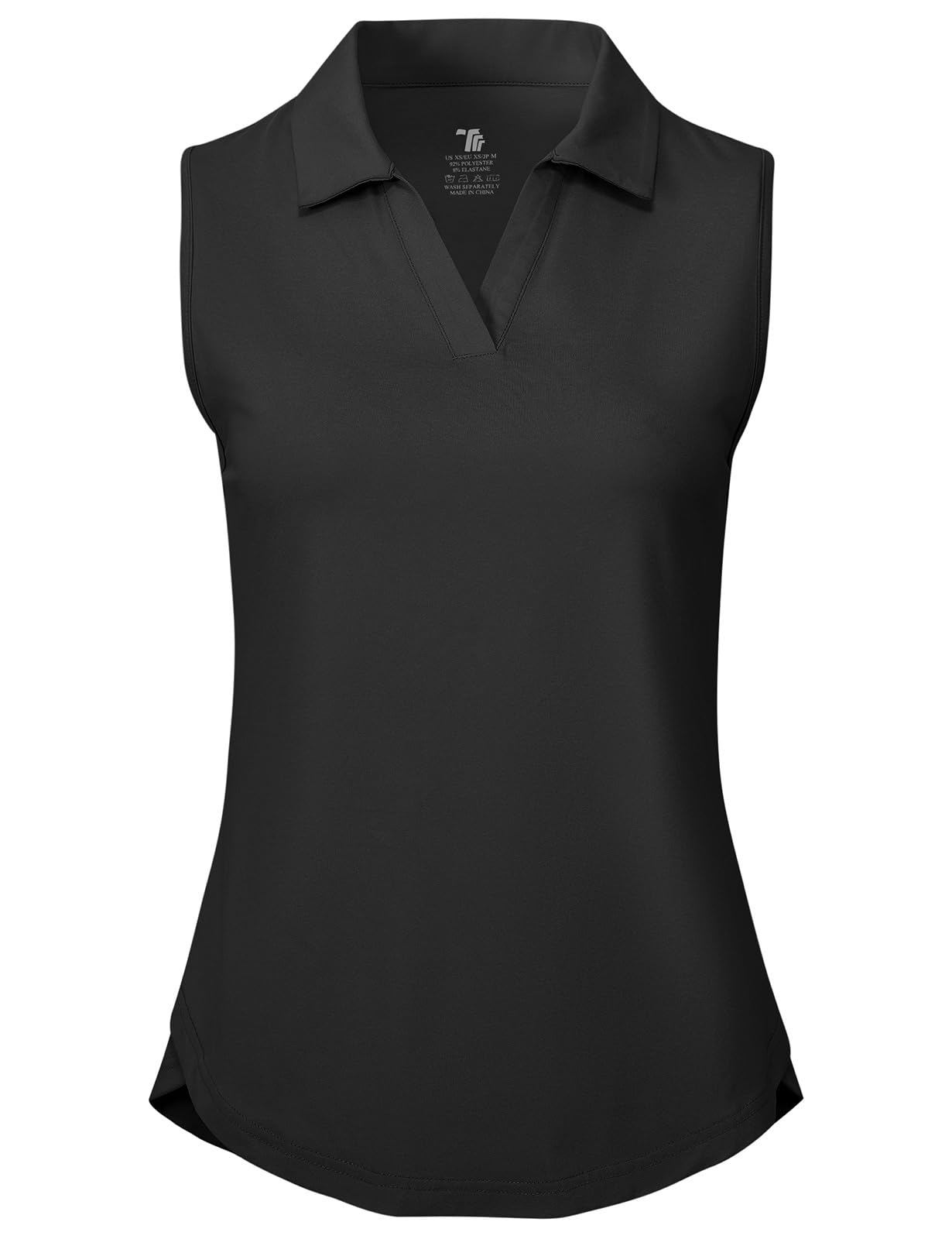 BGOWATU Women's Sleeveless Golf Polo Shirts Collared V Neck Tennis Tank Tops UPF 50+ Quick Dry Lightweight