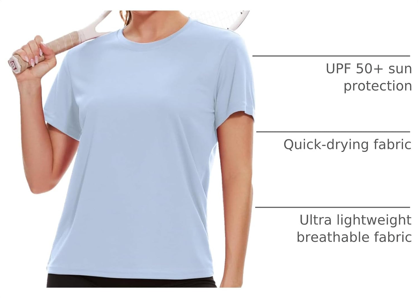 6 Pack Workout Tops for Women Short Sleeve Athletic Quick Dry T Shirts