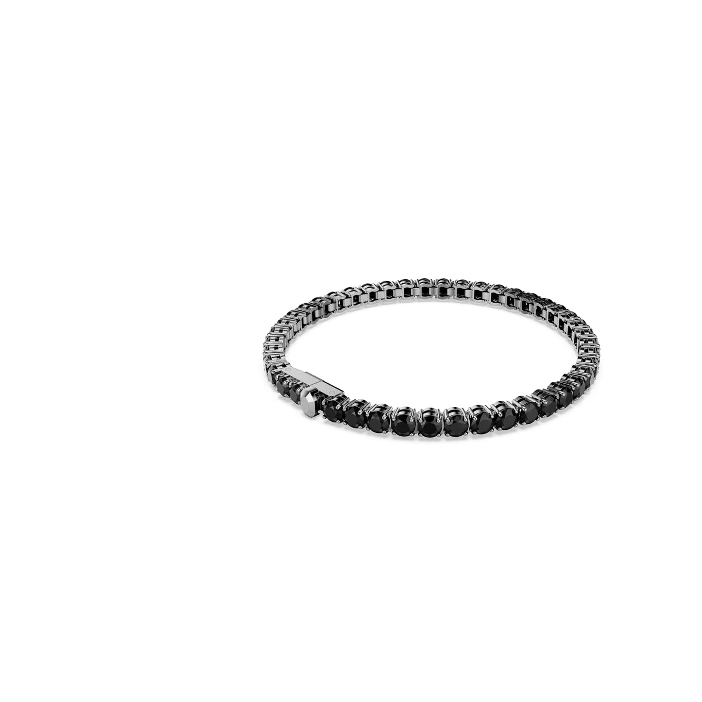 Swarovski Matrix Tennis Bracelet, Round Cut Crystals, Pink, Blue, Black, Clear, Rhodium, Gold-Tone and Rose Gold-Tone Finishes