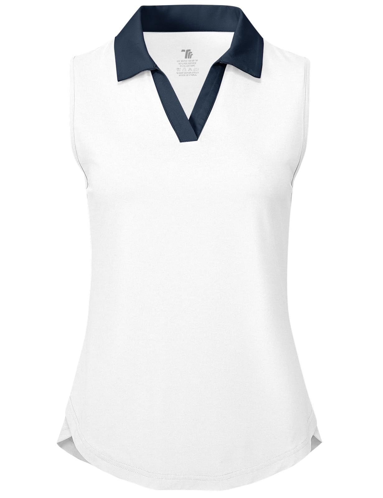 BGOWATU Women's Sleeveless Golf Polo Shirts Collared V Neck Tennis Tank Tops UPF 50+ Quick Dry Lightweight