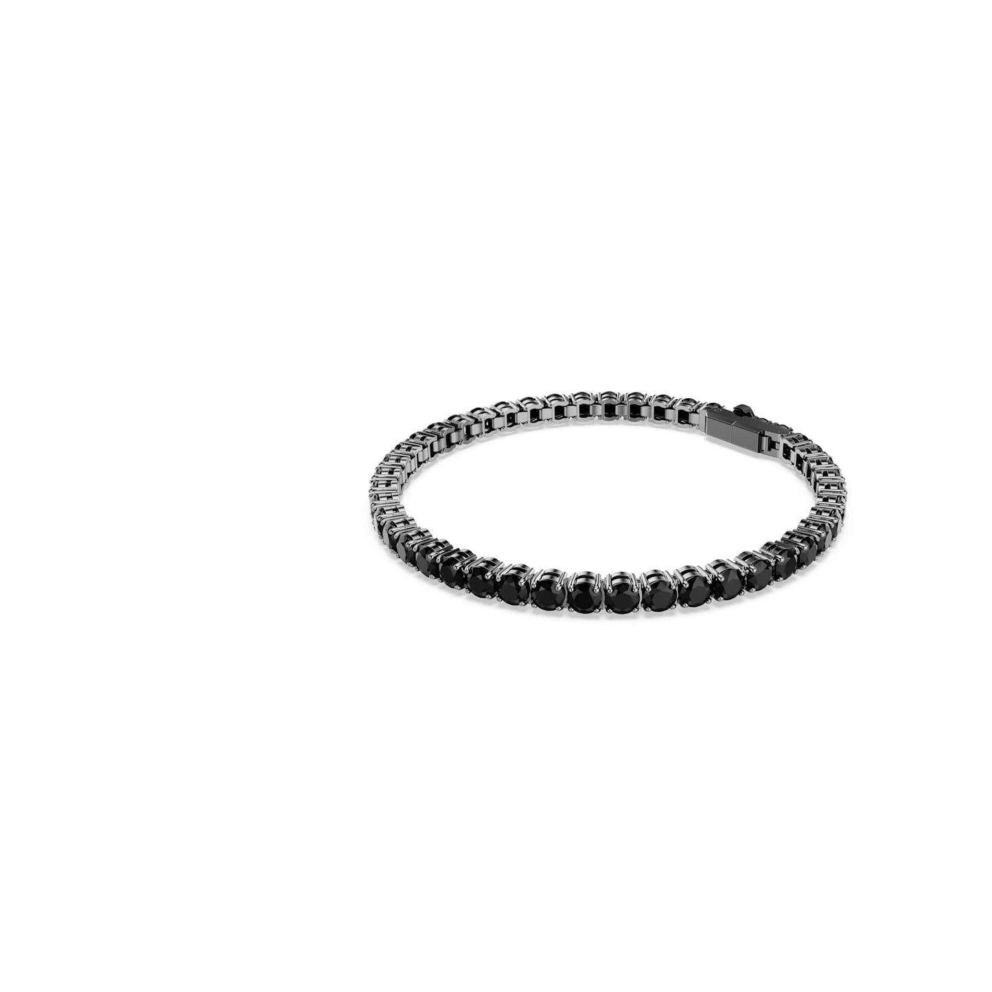 Swarovski Matrix Tennis Bracelet, Round Cut Crystals, Pink, Blue, Black, Clear, Rhodium, Gold-Tone and Rose Gold-Tone Finishes