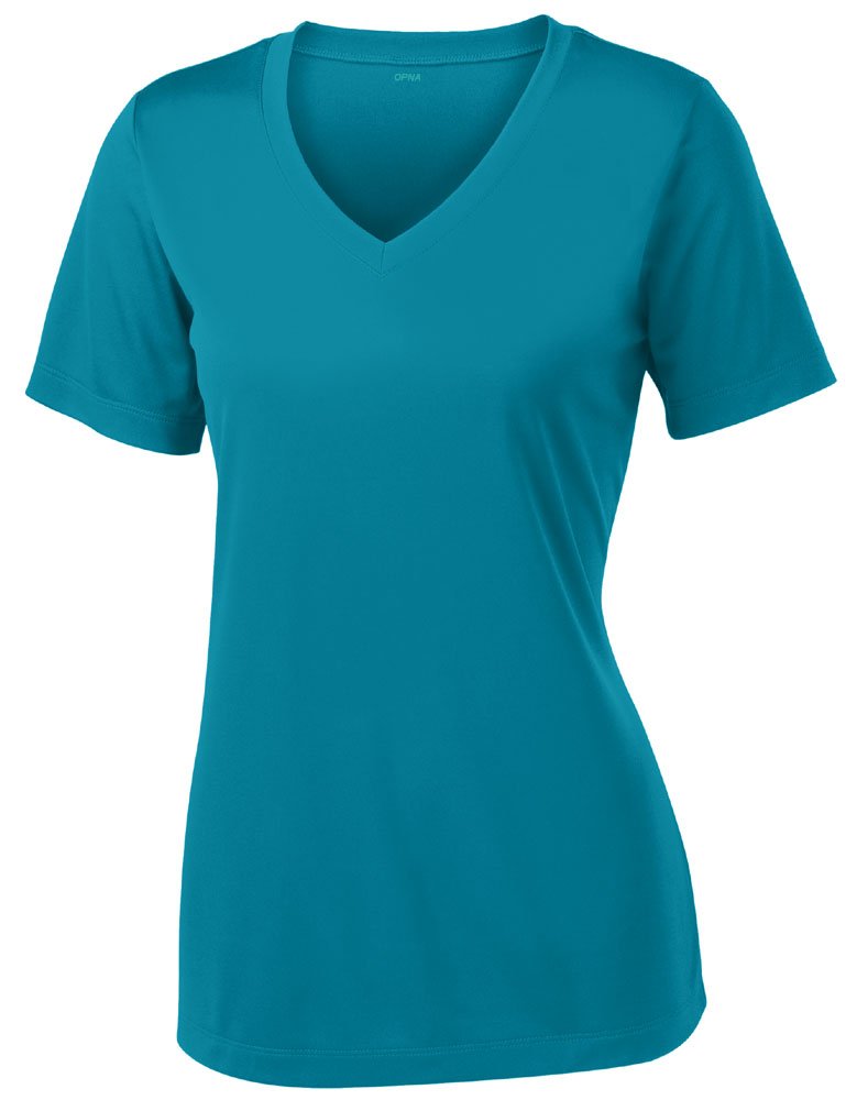 V Neck T Shirts for Women, Athletic Short Sleeve Workout Top, UV Sun Protection, Quick Dry Moisture Wicking Shirts for Women