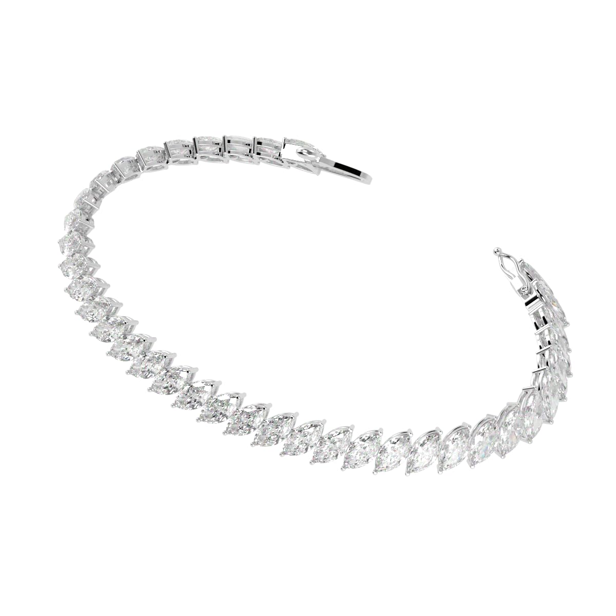 Houston Diamond District 2 to 28 CT Lab Grown Diamond Tennis Bracelet