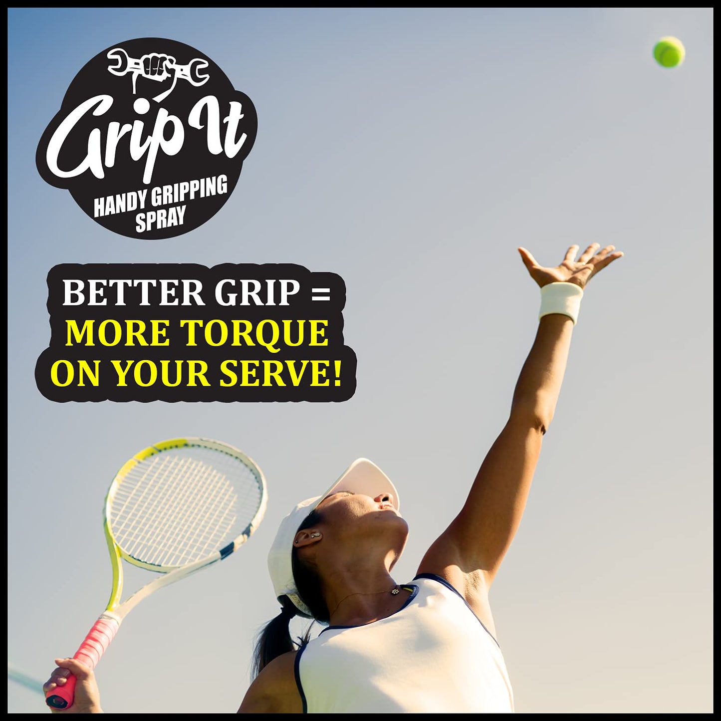 Grip-IT Hand Grip Spray 2 Oz – Pole Grip for Pole Dancing & Aerial Silk Workouts – Overgrip Sticky Spray For Tennis & Pickleball - Training Aid - Chalkless Solution for Weight Lifters