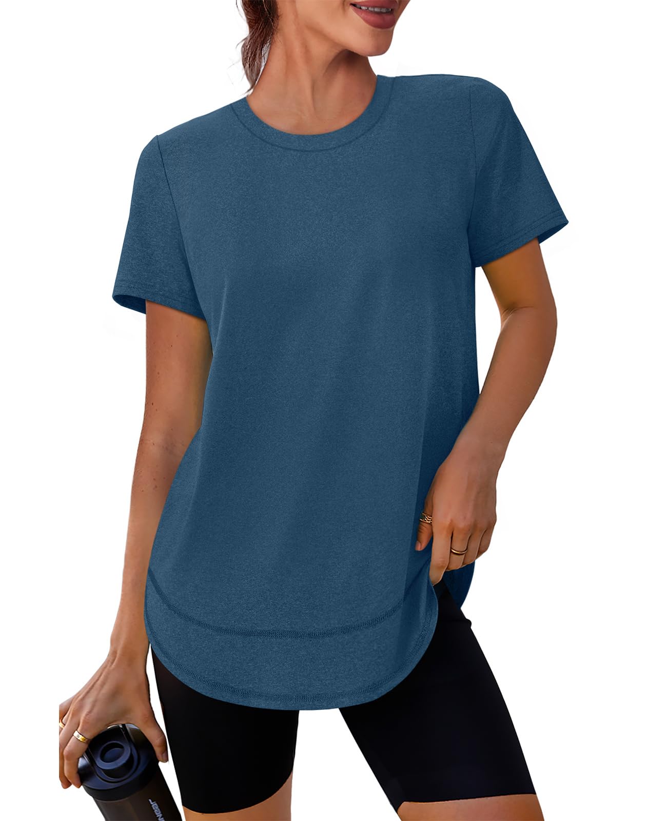 XIEERDUO Womens Workout Tops Short Sleeve Shirts Sun Protection UPF 50+ Quick Dry Outfits for Hiking Running S-3XL