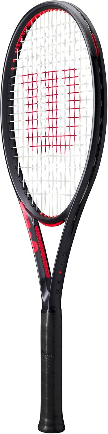 Wilson Clash 100 V3 Strung Adult Performance Tennis Racket - Grip Size 3-4 3/8", Strung with Sensation 16 Natural at Mid Range Tension - Tennis Mindset