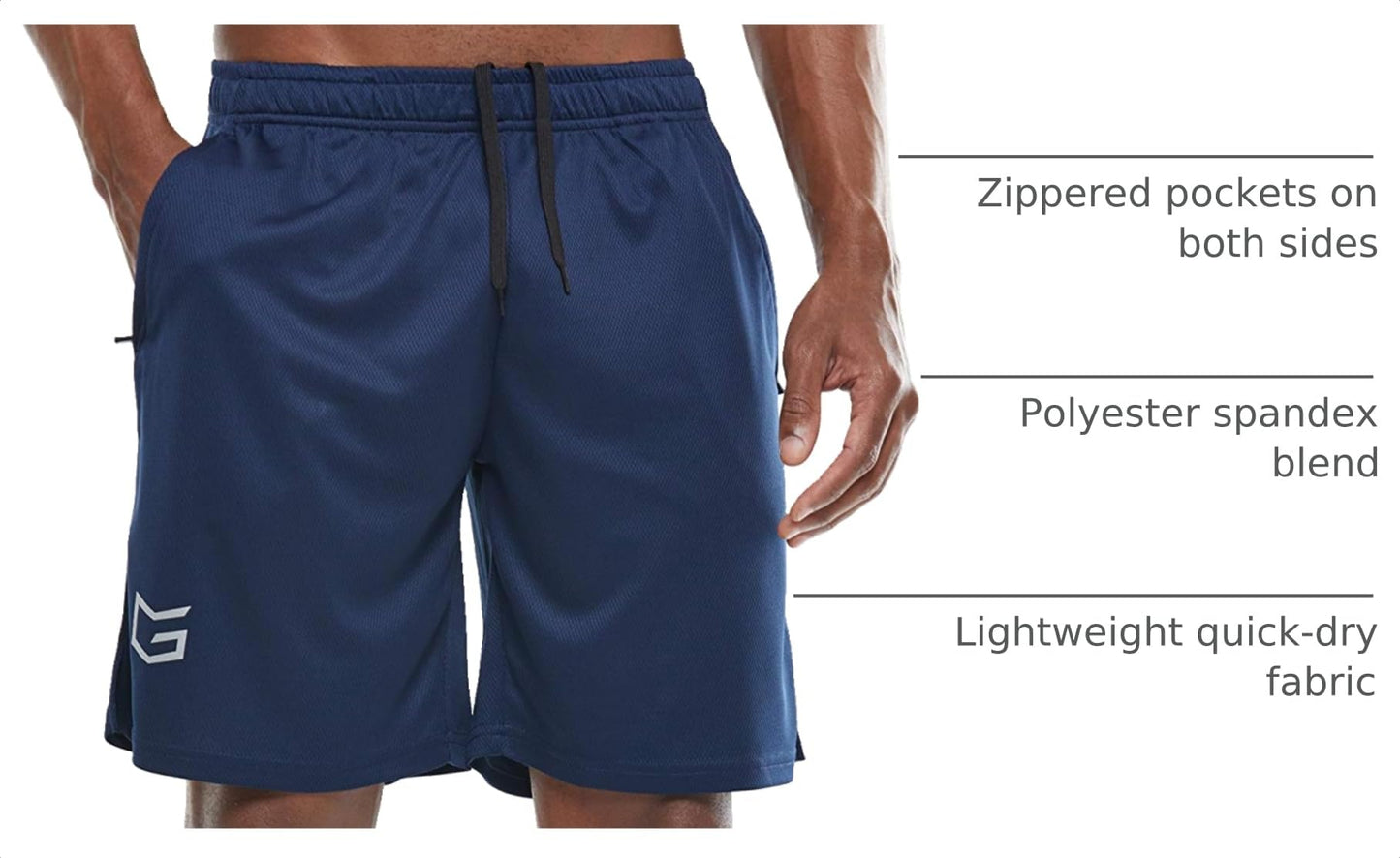 G Gradual Men's 7" Workout Running Shorts Quick Dry Lightweight Gym Shorts with Zip Pockets - Tennis Mindset