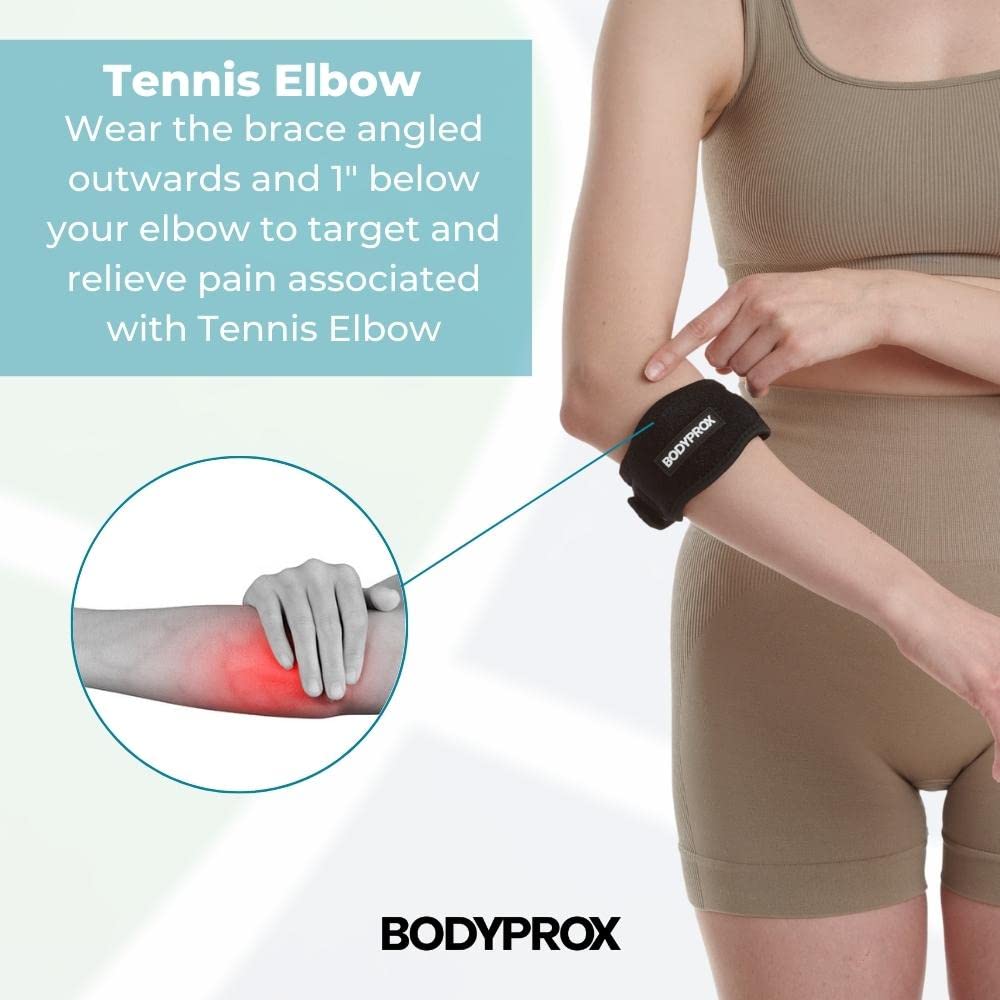 Bodyprox Elbow Brace 2 Pack for Tennis & Golfer's Elbow Pain Relief - Tennis Mindset