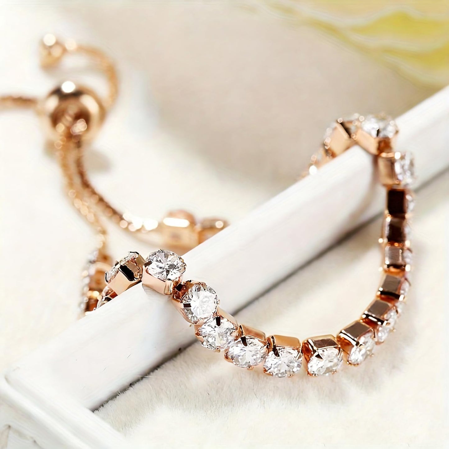 Tennis Bracelets, Tennis Bracelets for Women (Silver/Rose Glod/Green)