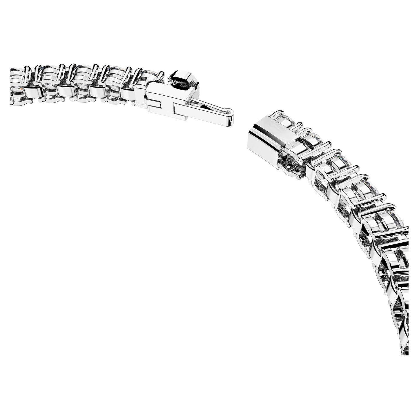 Swarovski Matrix Tennis Bracelet, Round Cut Crystals, Pink, Blue, Black, Clear, Rhodium, Gold-Tone and Rose Gold-Tone Finishes