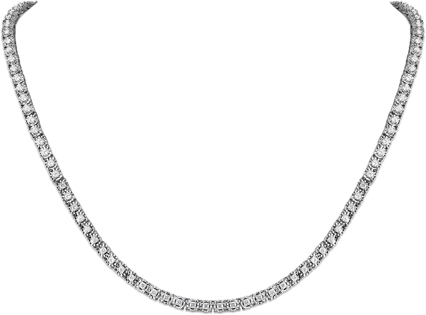 Belacqua 2 Carat Round Lab Grown Diamond Tennis Necklaces - Tennis Mindset