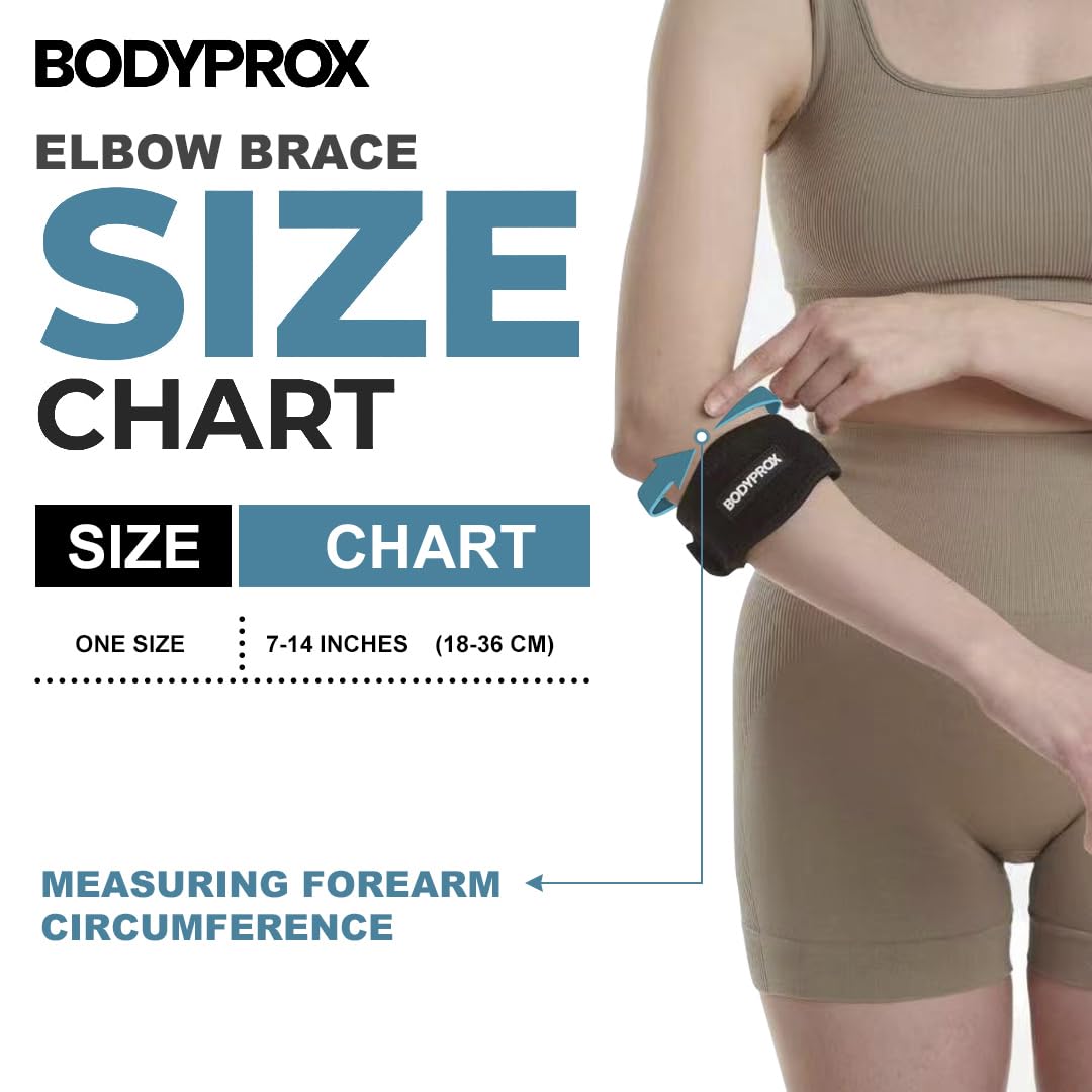 Bodyprox Elbow Brace 2 Pack for Tennis & Golfer's Elbow Pain Relief - Tennis Mindset