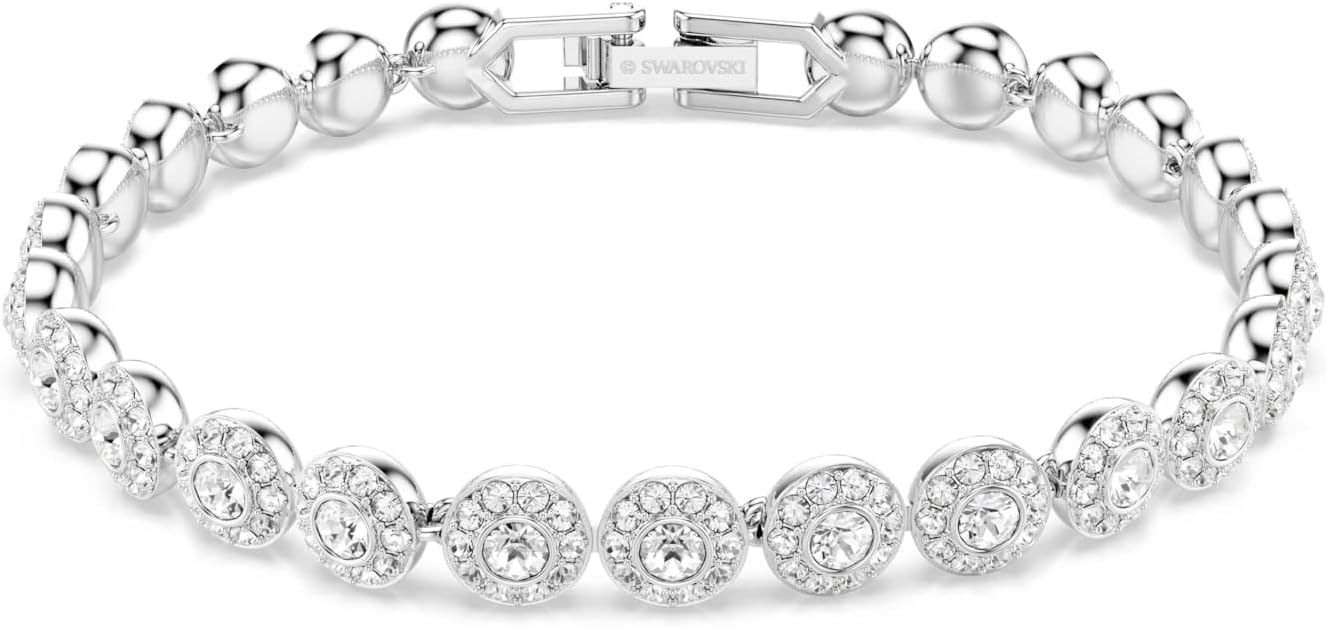 Swarovski Una Angelic Bracelet with White Crystals on a Rhodium Plated Setting