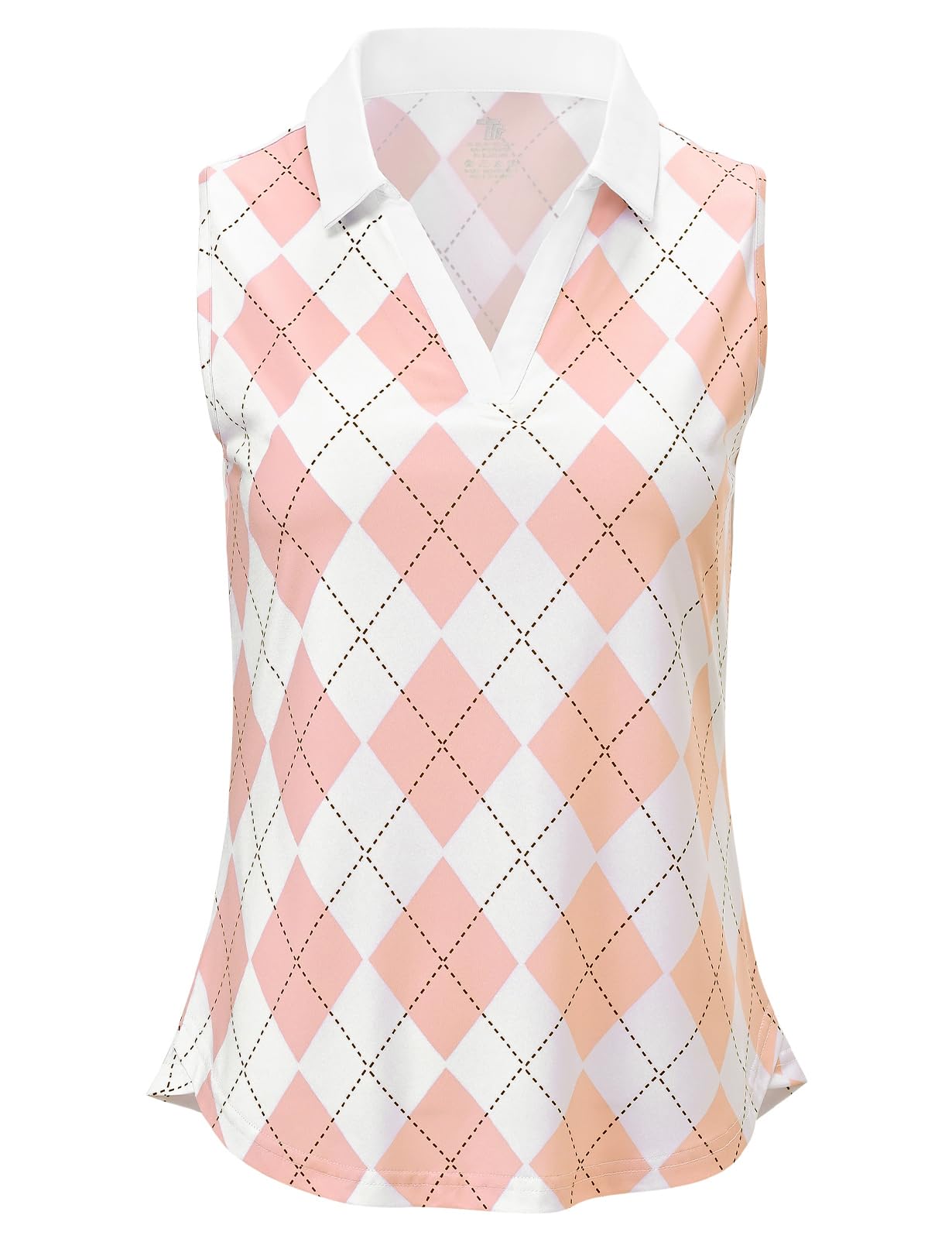 BGOWATU Women's Sleeveless Golf Polo Shirts Collared V Neck Tennis Tank Tops UPF 50+ Quick Dry Lightweight