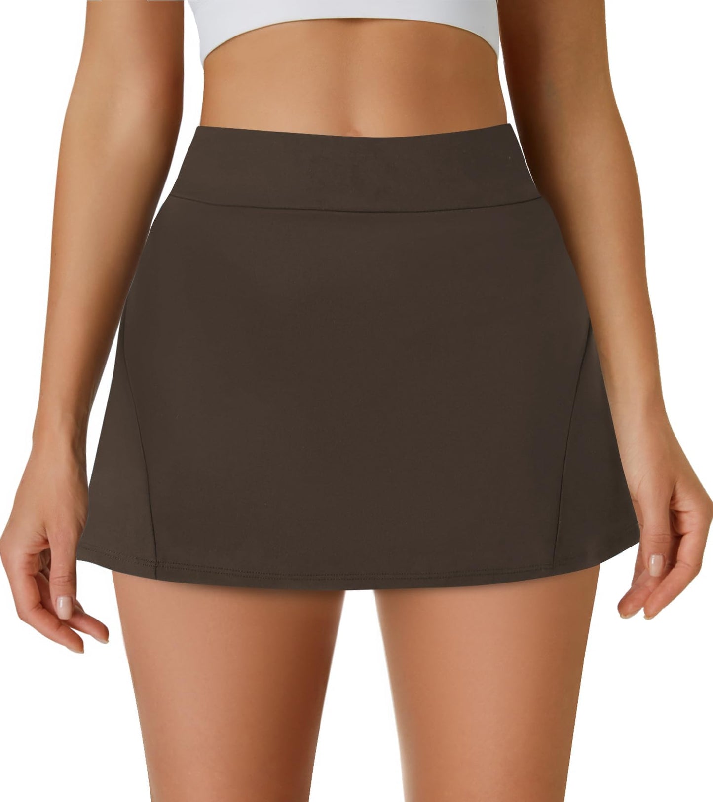 DLOODA Womens Tennis Skirt Crossover High Waisted Skort with Pockets Shorts - Tennis Mindset