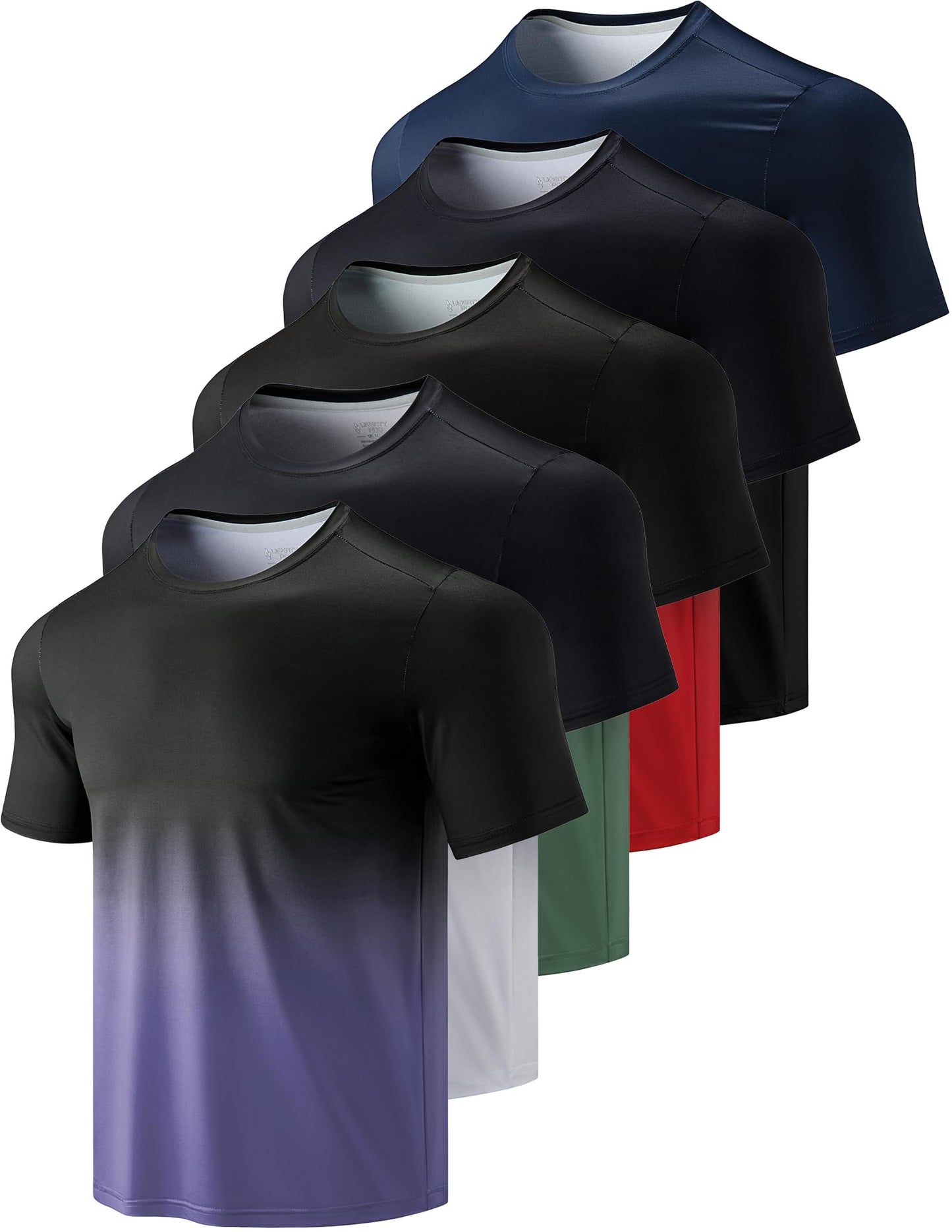 Liberty Imports 5 Pack Men's Active Quick Dry Crew Neck T Shirts - Tennis Mindset