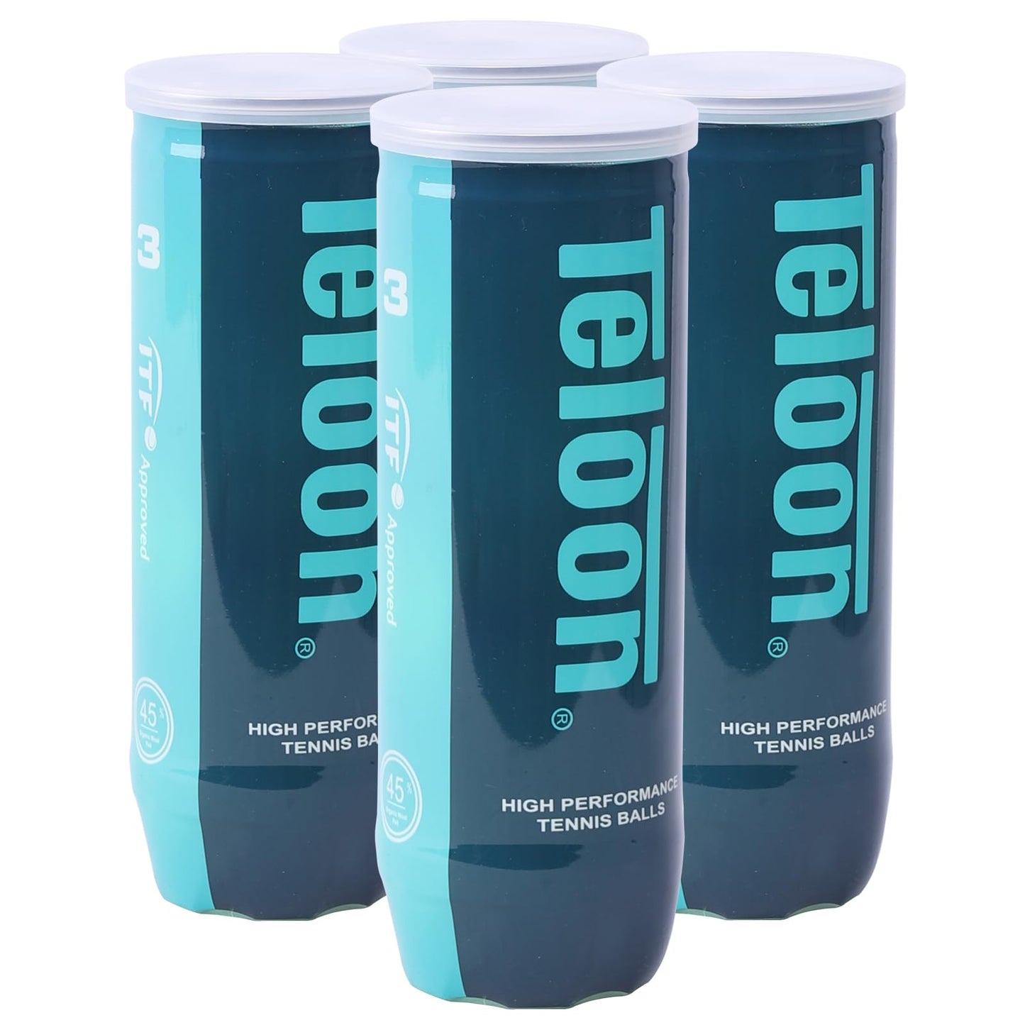 Teloon Championship Tennis Balls - Extra Duty - Regular Duty Felt Pressurized Tennis Balls