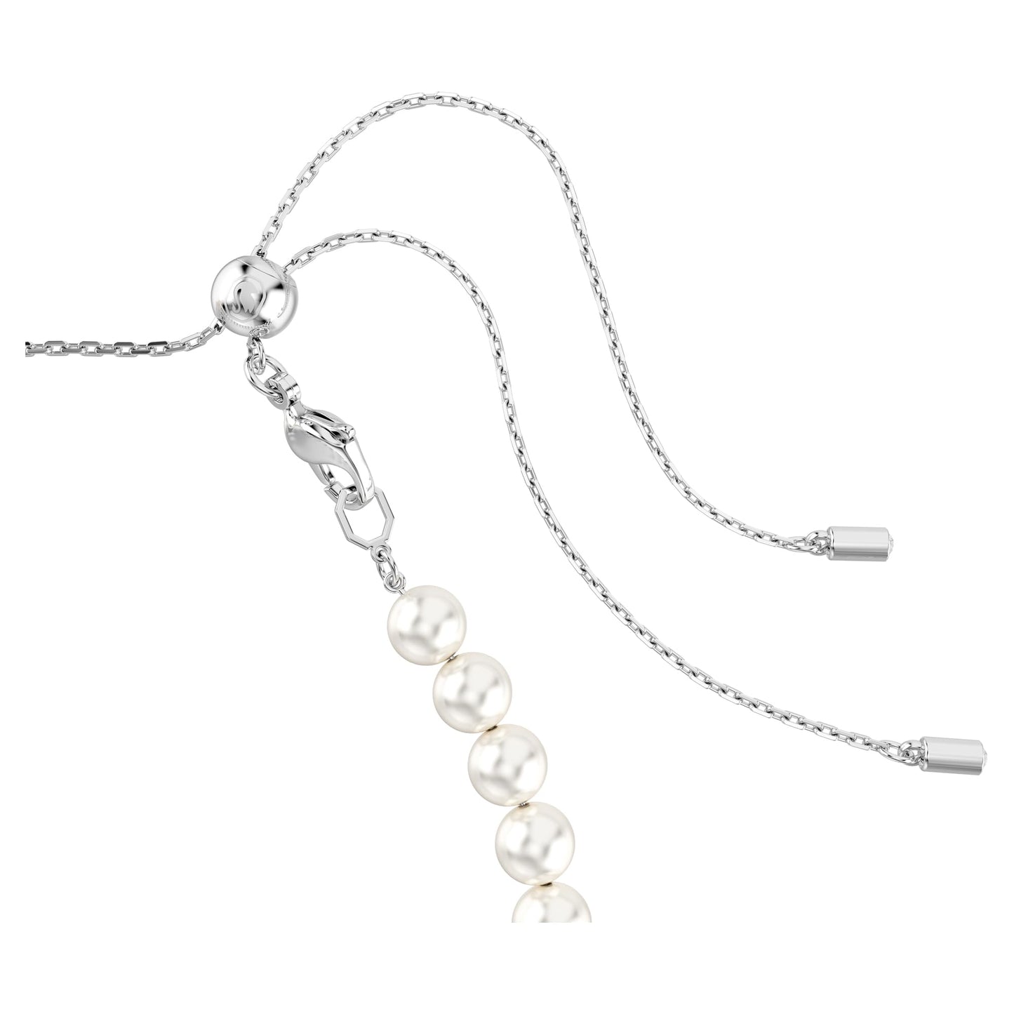 Swarovski Ariana Grande Collection, Clear Crystal & Pearls, Rhodium Finish, Necklaces, Earrings and Bracelets - Tennis Mindset