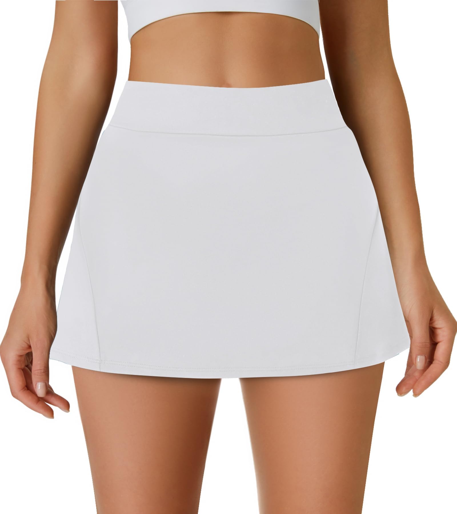 DLOODA Womens Tennis Skirt Crossover High Waisted Skort with Pockets Shorts - Tennis Mindset