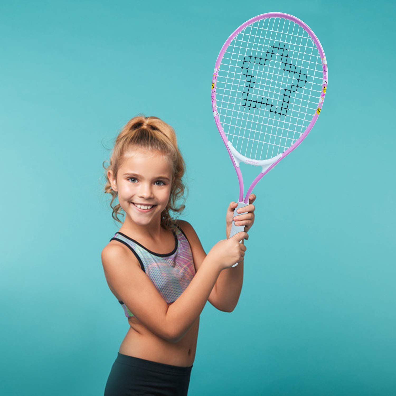 AMA SPORT Kids Tennis Racket for Junior Toddlers Starter Kit 17-25" Tennis Racquet for Girls and Boys with 420D Nylon Shoulder Strap Bag - Tennis Mindset