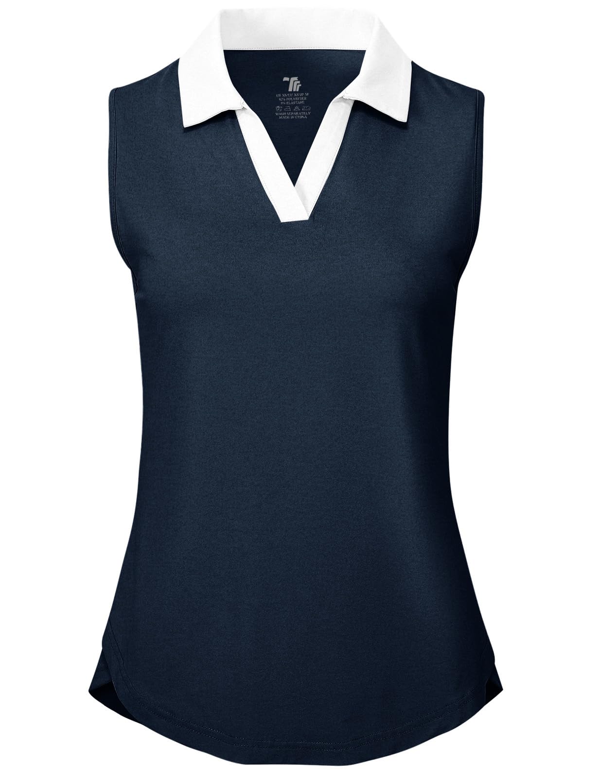 BGOWATU Women's Sleeveless Golf Polo Shirts Collared V Neck Tennis Tank Tops UPF 50+ Quick Dry Lightweight