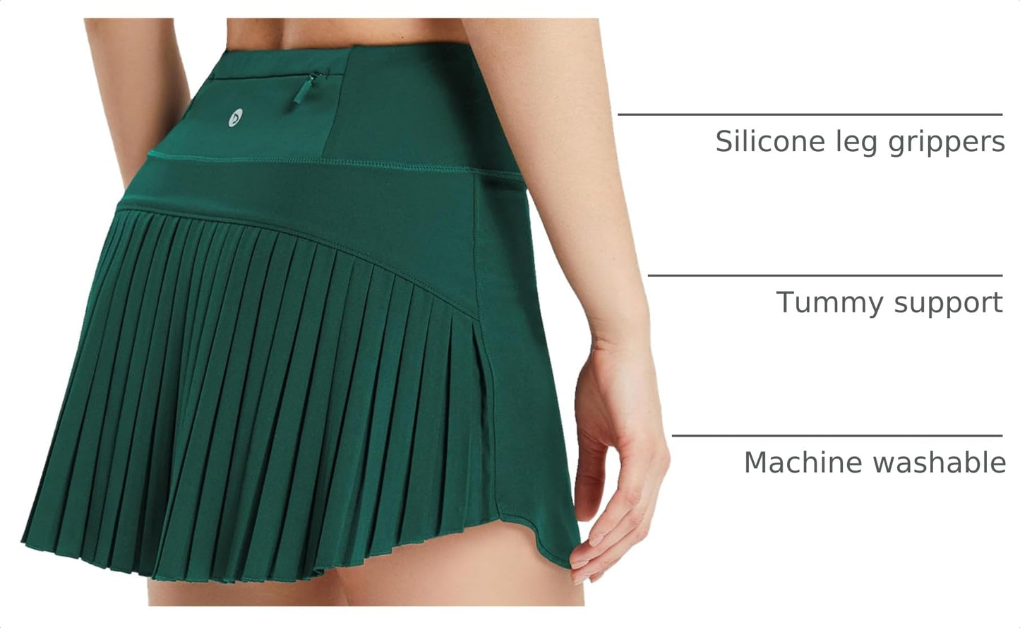 baleaf Tennis Skirt Pleated Golf Skorts with 3 Pockets - Tennis Mindset