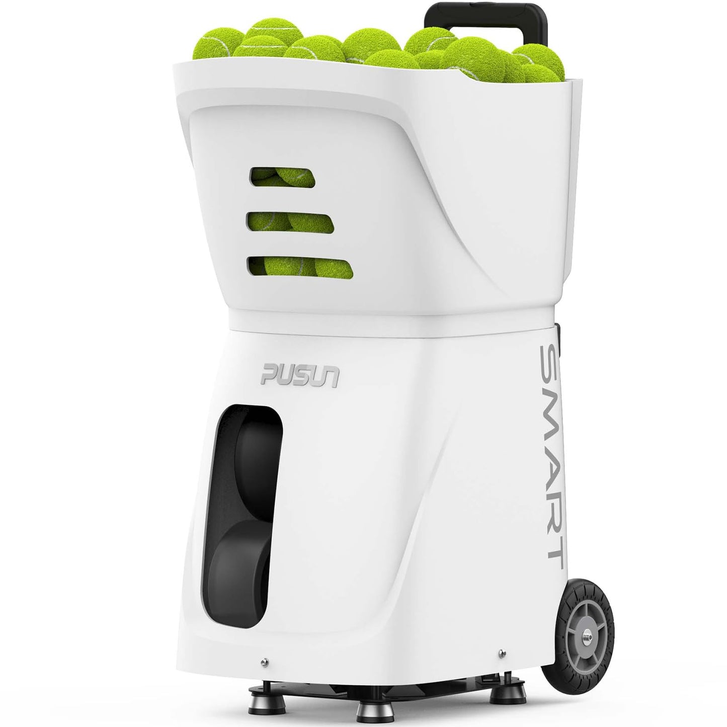 PUSUN｜PT-Smart Tennis Ball Machine: App Control with 12 Built-in Training Modes,6-Level Spin,28-Pt,75 MPH,32.6 lbs,100+ Ball,5H Battery, Portable, for Tennis/Padel,Training, Practice,Beginners to Pros - Tennis Mindset