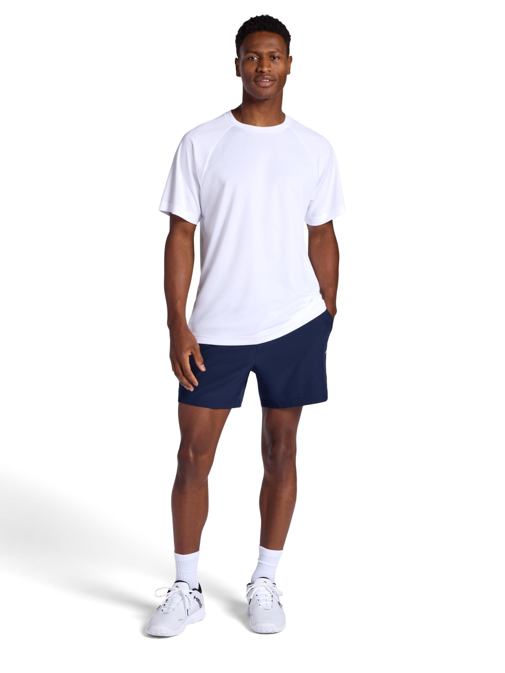 Head Men's Endurance Short, Standard Fit, 5” Inseam, Lightweight Stretch Moisture-Wicking Material - Tennis Mindset