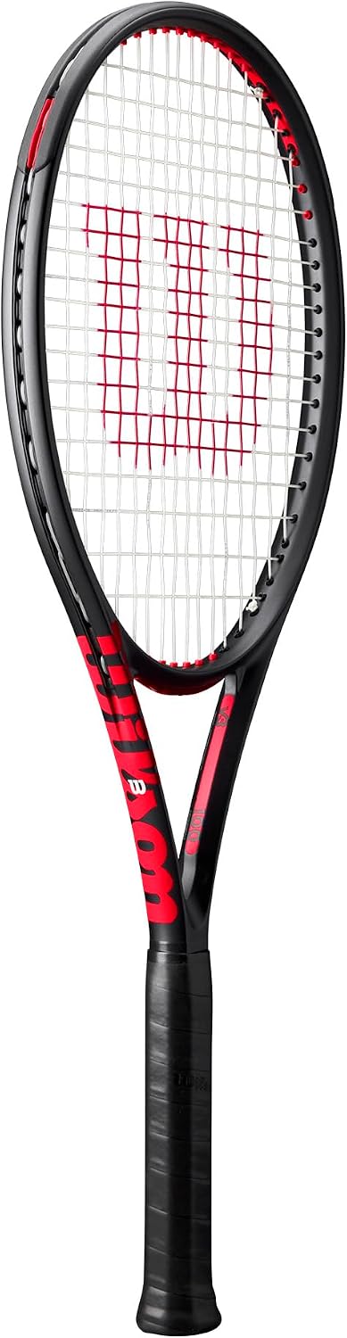 Wilson Clash 100 V3 Strung Adult Performance Tennis Racket - Grip Size 3-4 3/8", Strung with Sensation 16 Natural at Mid Range Tension - Tennis Mindset