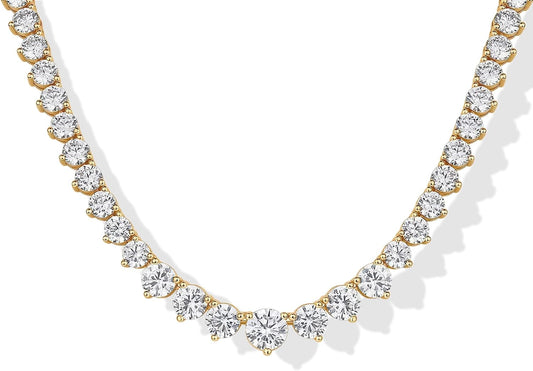PAVOI 14K Gold Plated Graduated Tennis Necklaces for Women, CZ Necklace - Tennis Mindset
