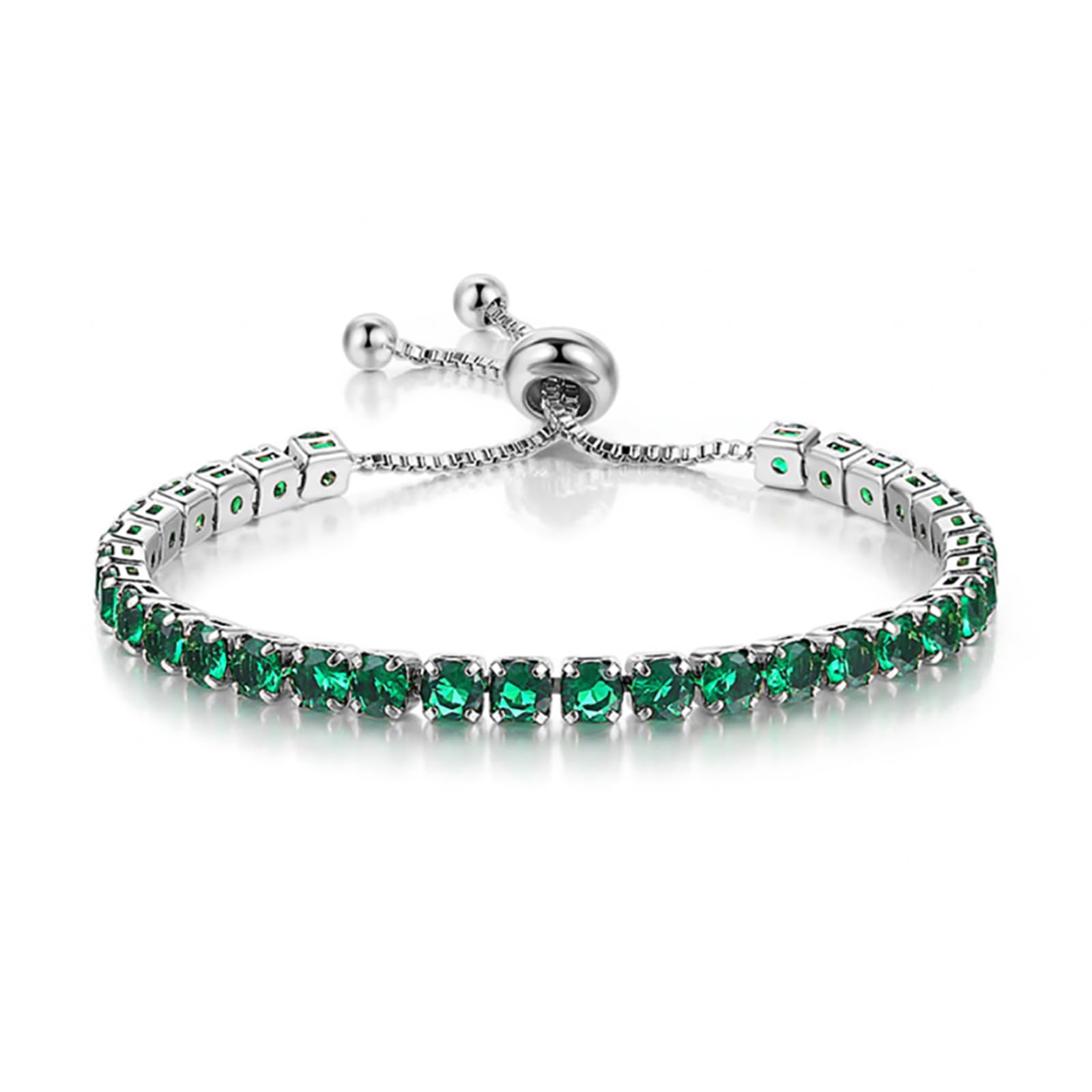 Tennis Bracelets, Tennis Bracelets for Women (Silver/Rose Glod/Green) - Tennis Mindset