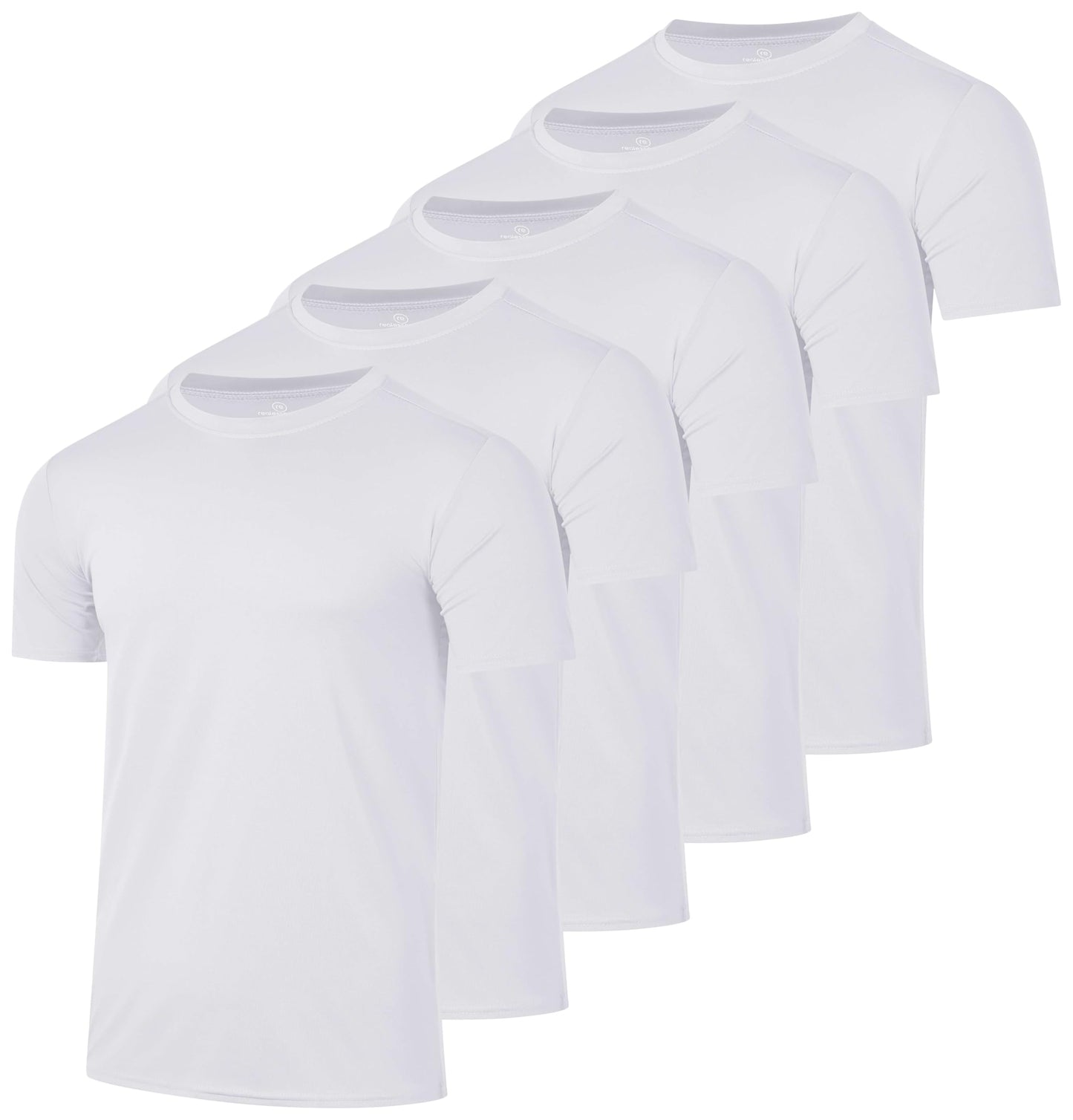 5 Pack Men's Dry Fit Workout T Shirts Crew Neck Athletic Gym Running Tees - Tennis Mindset