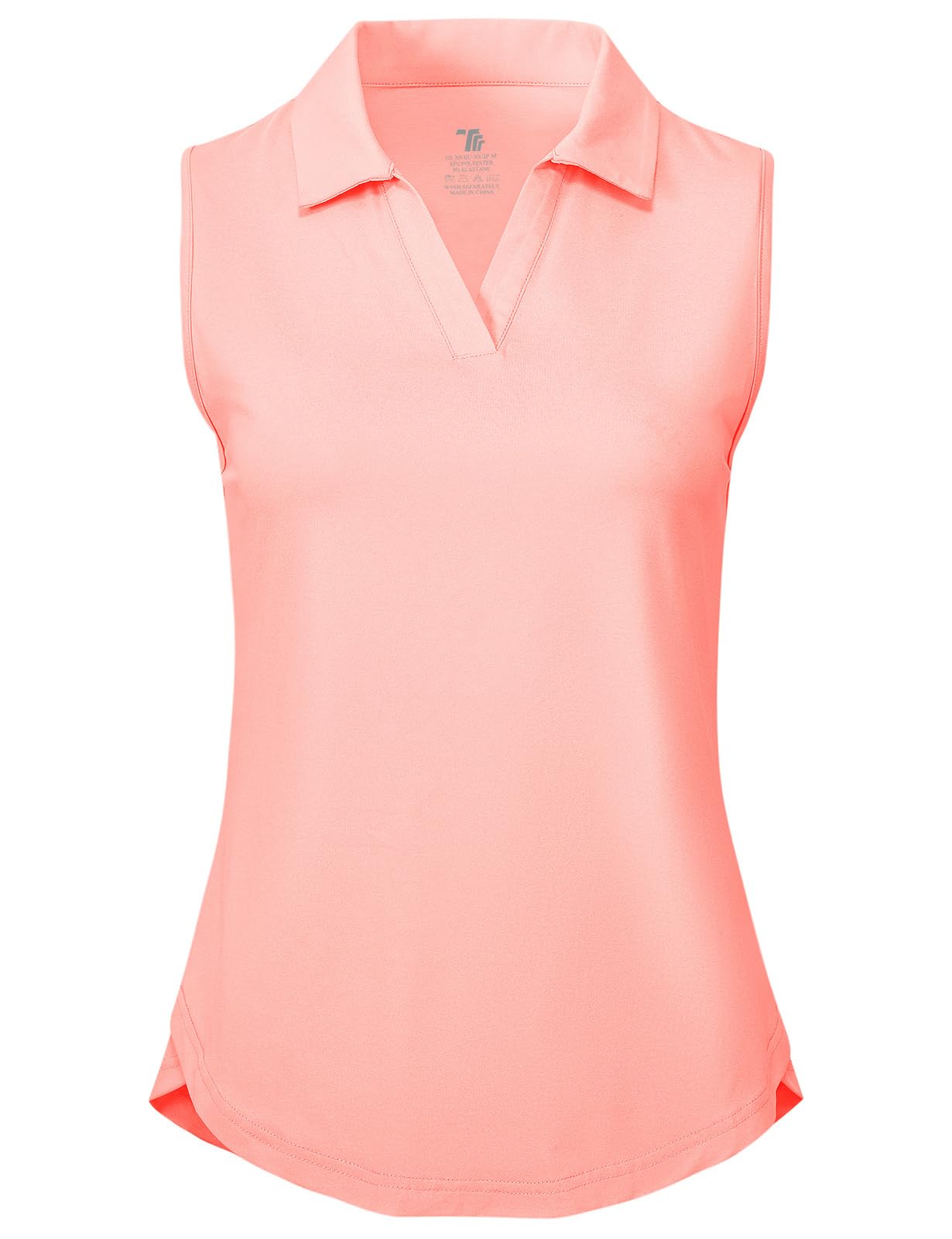 BGOWATU Women's Sleeveless Golf Polo Shirts Collared V Neck Tennis Tank Tops UPF 50+ Quick Dry Lightweight