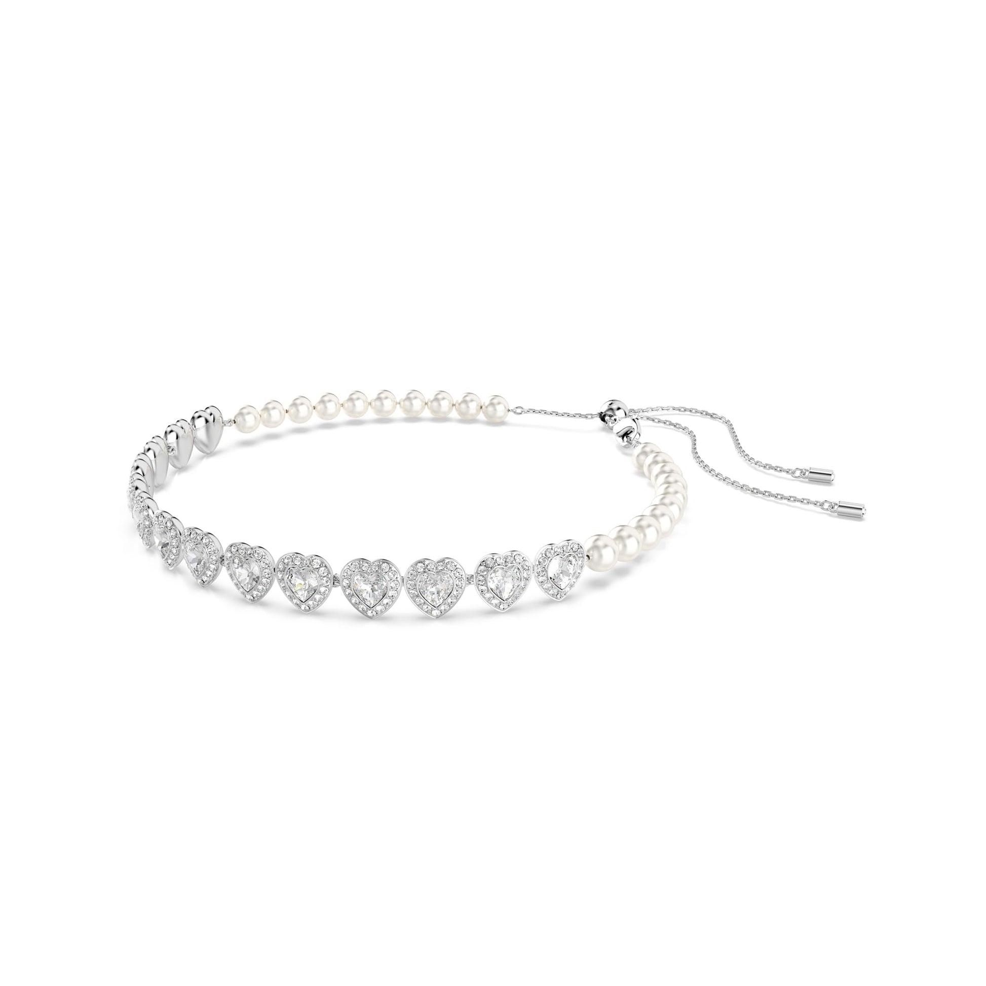 Swarovski Ariana Grande Collection, Clear Crystal & Pearls, Rhodium Finish, Necklaces, Earrings and Bracelets - Tennis Mindset
